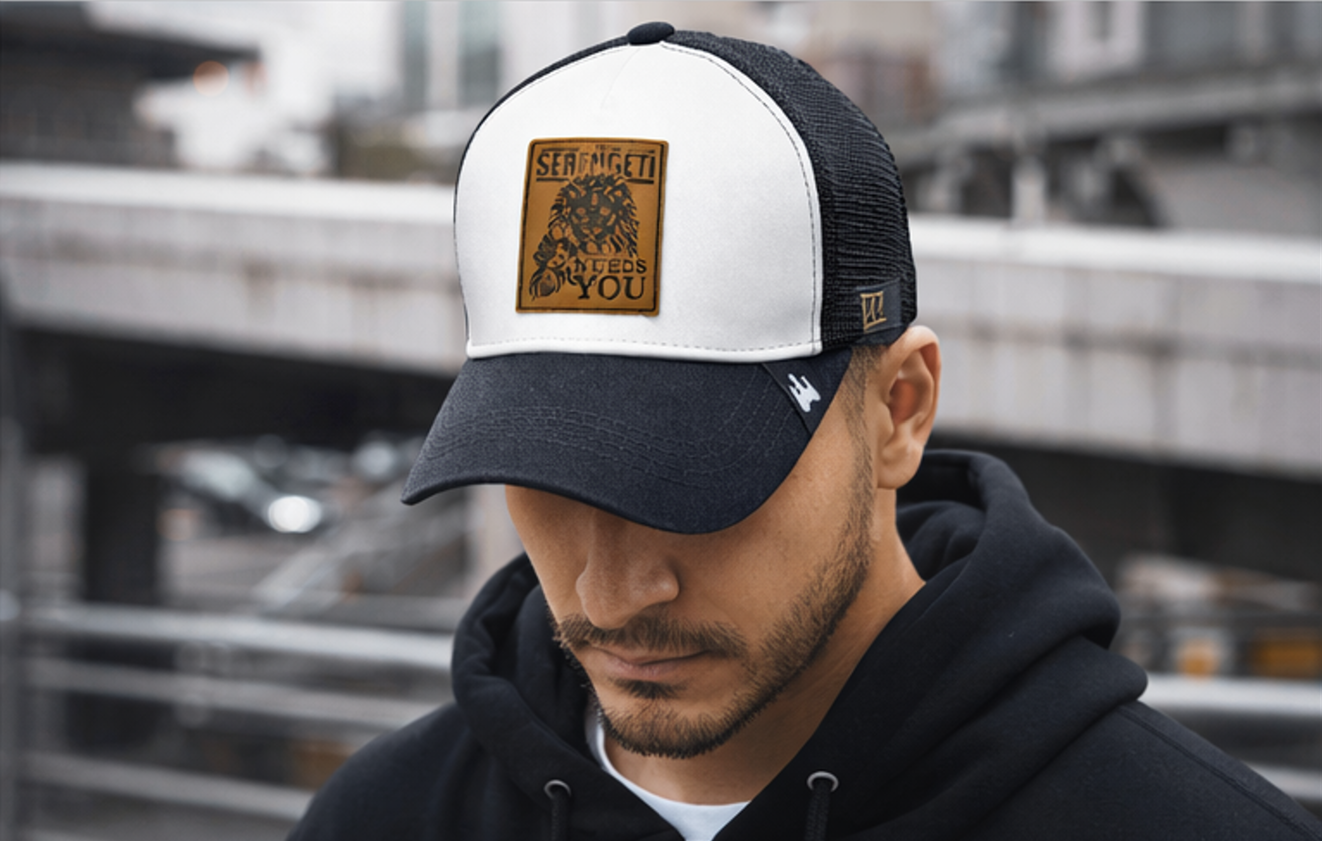 Trucker Serengeti Black & White